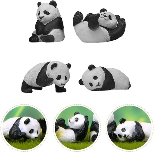 Vista 9 de HOMSFOU 4 piezas de invierno pequeñas y frescas mini figuras de resina suite de escritorio planta pastel marioneta mini figuras accesorios oficina