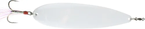 Vista 2 de Nichols Lures 6FS16-25 - Cuchara Ben Parker Mini Magnum Flutter de 6 pulgadas, nieve, 2.5 onzas