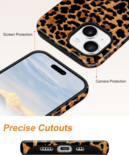 Vista 245 de Jusy Funda compatible con MagSafe con estampado de caparazón de tortuga marrón para iPhone 7/8/SE, cubierta protectora de TPU suave magnética
