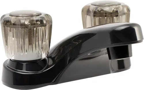 Vista 9 de Dura Faucet llave de lavabo de dos manijas, para baño de cámper, motorhomes, tráiler, Pergamino bisqué