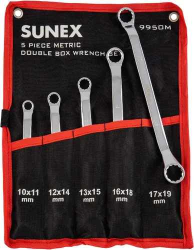 Vista 7 de Sunex Tools 9707M Juego de llaves combinadas métricas jumbo, 7 piezas (incluye caja de rollo)