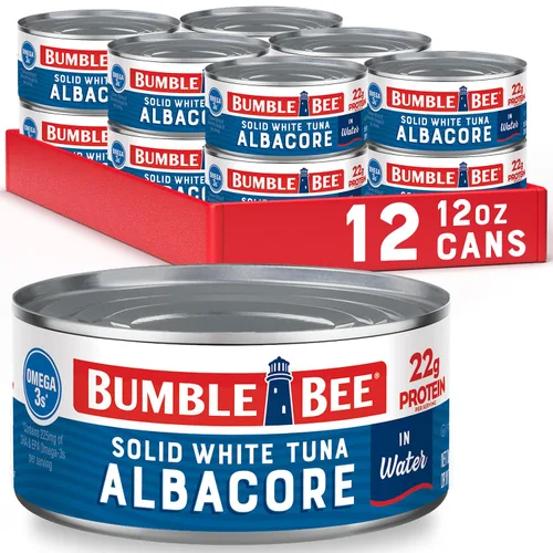 Vista 26 de Bumble Bee Atún blanco sólido en agua, paquete de 3, 9 onzas