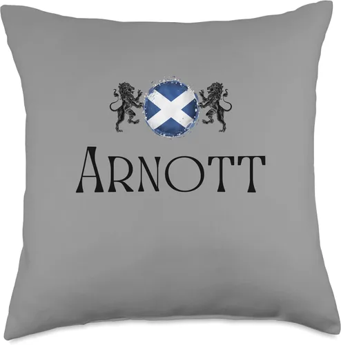 Vista 4 de Scotland Clan Gifts For The Arnott Family Arnott Clan Scottish Family Name Scotland Heraldry Throw Pillow, 16x16, Multicolor