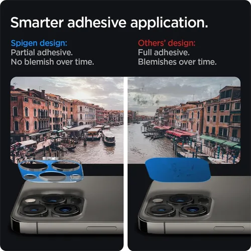 Vista 7 de Spigen Protector de pantalla para lente de cámara [GlasTR Optik] diseñado para iPhone 13 Pro Max (2021) / iPhone 13 Pro (2021) - Transparente