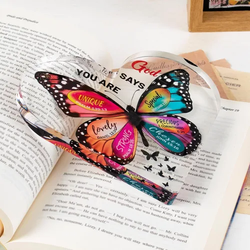 Vista 3 de Regalos cristianos para mujeres de cumpleaños, regalos inspiracionales de mariposa para mujeres amigas, mamá, hermana, niña, mujer católica, regalo