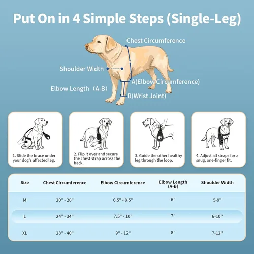 Vista 7 de Protector de codo para perro con correa de pecho desacoplada, transpirable, resistente a la abrasión, soporte de codo ajustable para higroma