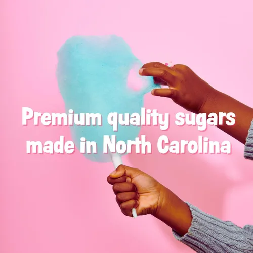 Vista 5 de Cotton Candy Express Floss Sugar Plus Conos con 3 frascos de plástico de 11 oz de chicle, manzana verde y azúcares para algodón de azúcar sabor piña