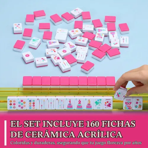 Vista 5 de Juego de 160 piezas de cumpleaños americano Mahjong de 1.2