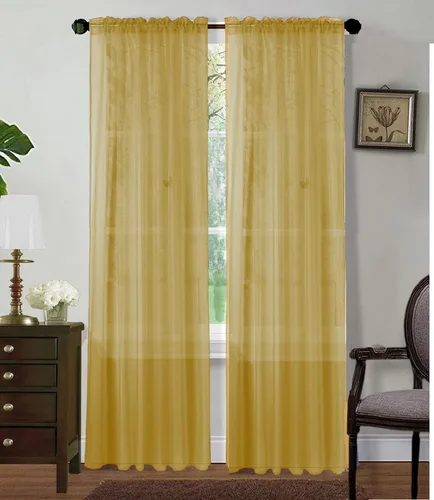 Vista 12 de Sapphire Home Cortinas traslúcidas negras de 63 pulgadas de largo, juego de 2 paneles de cortinas traslúcidas, filtrantes de luz, cortinas Negro