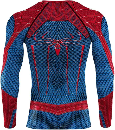 Vista 3 de jiazery QZ Mens Super Hero Base Layer Underwear Cool Dry Long Sleeve Compression Shirt