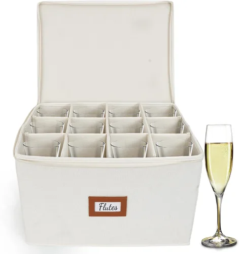 Vista 29 de HOMELUX THEORY 8 piezas de contenedores de almacenamiento de porcelana de carcasa dura, almacenamiento de tazas, copas de vino, utensilios