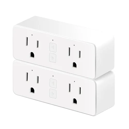 Vista 11 de Enchufe inteligente Matter Dual, funciona con Apple Home, Siri, Alexa, Google Home, SmartThings, toma inteligente 15A/1800W Max, automatización