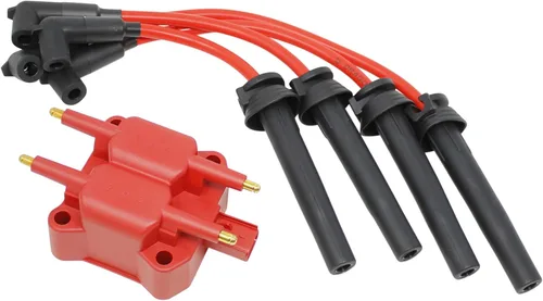 Vista 2 de DRAGON FIRE PERFORMANCE Power Pack con bobina de encendido y cables de bujía de bajo ohmio compatible/reemplazo para Mini Cooper 1.6L NA y kit