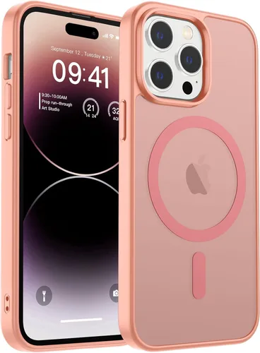 Vista 262 de zapica Funda magnética para iPhone Air, con protector de pantalla de vidrio templado, compatible con MagSafe, translúcida mate, a prueba de golpes