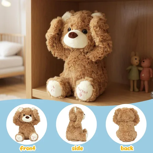 Vista 2 de Hopearl Oso de Peluche Interactivo Peek A Boo Repite lo que Dices Oso de Peluche Musical que Canta y Habla Animal de Peluche Adorable Eléctrico