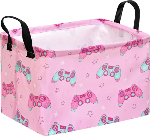 Vista 10 de Cesta de almacenamiento vacía para niños, organizador de almacenamiento impermeable de béisbol, cestas plegables con asas para mujeres, cesta