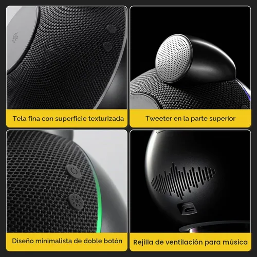 Vista 7 de Estación de carga inalámbrica magnética con altavoz, carga rápida de 25 W certificada Qi2.2, duradera y portátil con sonido claro, estéreo gris