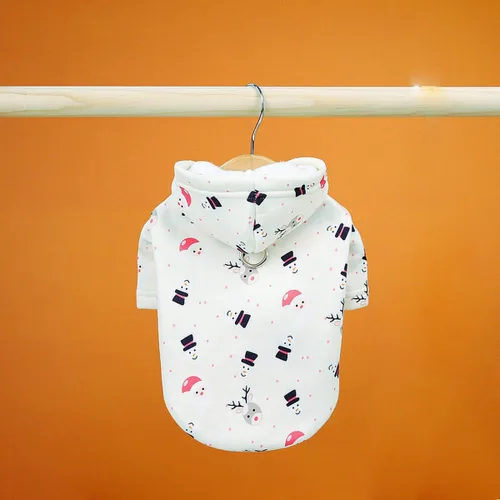 Vista 5 de Sudadera de Navidad con capucha para perro, pijamas para cachorros, suéteres para gatos, overoles para perro, chaqueta para perro, abrigo, trajes