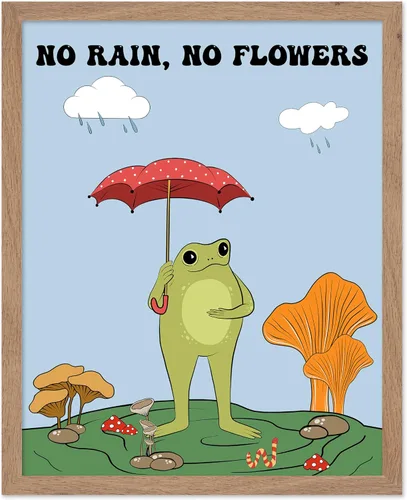 Vista 56 de Poster Master All That Is Meant To Be Poster - Retro Frog on Mushroom Print - Meditation Art - Motivational Design - Preppy Print - Trendy Decor