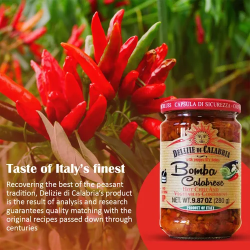 Vista 7 de Bomba Calabrese - Salsa picante italiana para untar, 9.87 onzas, paquete de 2