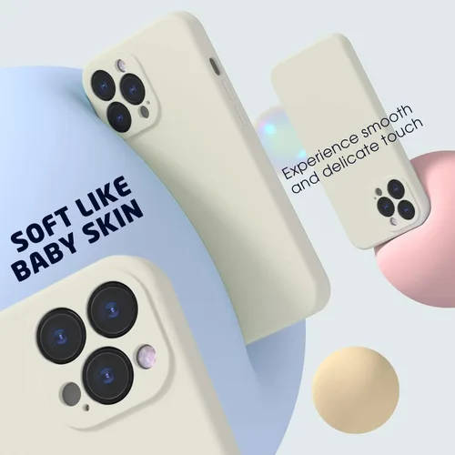 Vista 4 de Funda compatible con iPhone 13 Pro Max 2021, goma de gel de silicona líquida cobertura completa [con protección de cámara] Funda para iPhone 13 Pro