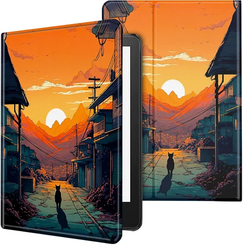Vista 43 de Funda para tablet Kindle Fire 7 2019/2017 lanzamiento 9ª/7ª generación 7 pulgadas, ligera, protectora de piel sintética, cubierta inteligente