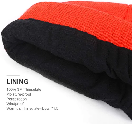 Vista 3 de FWPP Thinsulate - Gorro de invierno con forro térmico de lana de -5