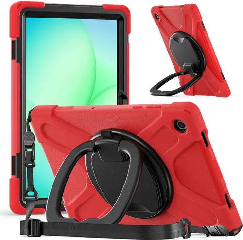 Vista 166 de 360 Rotation Case for Galaxy Tab ActivePro/Tab Active4 Pro/Active 5 Pro 10.1" Sturdy Cover Rotate Ring Stand Shoulder Carrying Strap Hand Strap