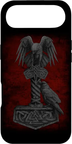Vista 27 de Funda para iPhone 17 de Mjolnir Odín de la mitología vikinga nórdica de Thor