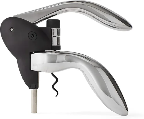 Vista 3 de Houdini Sacacorchos Abridor de vino, incluye cortador de papel de aluminio y espiral extra, negro