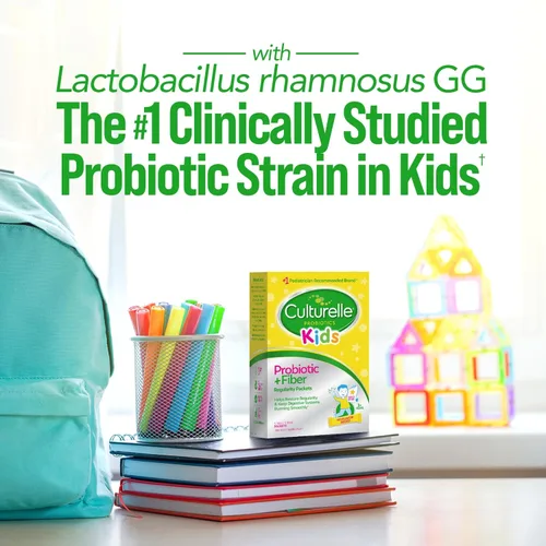 Vista 4 de Culturelle Paquetes de probióticos + fibra para niños (mayores de 3 años), 24 unidades, salud digestiva, apoyo inmunológico y probiótico diario