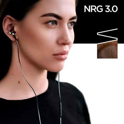 Vista 7 de Auriculares sintonizados NRG 3.0 Premium Madera aisladores de sonido, con micrófono y control de volumen, estilo madera