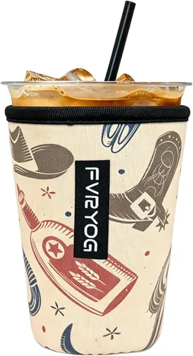 Vista 13 de Reusable Insulated Neoprene Iced Coffee Sleeves for Iced Coffee Cups, Coffee Coolies sleeves for Iced & Hot Drinks