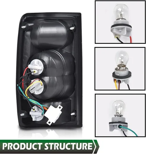 Vista 5 de GRAND ORANGE Conjunto de Luces Traseras Luces Traseras Lámpara de Freno con Bombillas Compatible con Toyota Hilux Pickup Truck 1989-1995 8156089166