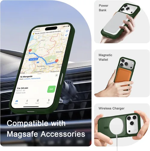 Vista 1039 de Funda para Google Pixel 10 Pro XL, cubierta magnética mate, color negro Fit for MagSafe, Screen Protector included, Shockproof Military Grade