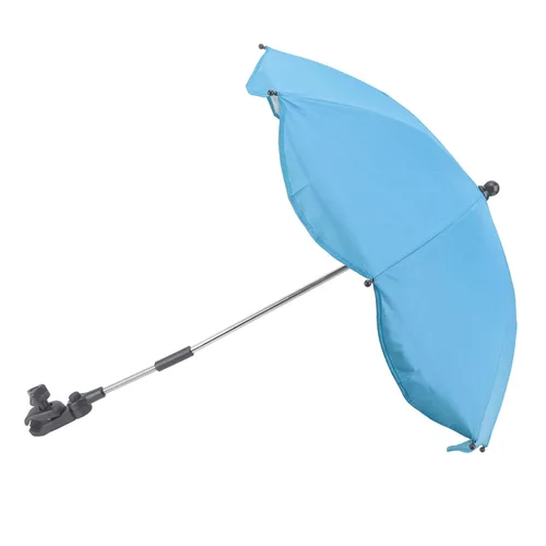 Vista 6 de Sombrilla para cochecito de bebé, paraguas universal de 14 pulgadas con abrazadera, parasol ajustable de 360 grados, paraguas para carrito