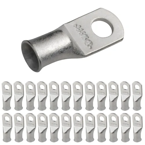 Vista 196 de SELTERM 5 piezas terminales de cable de cobre estañado 1/0 AWG perno de 1/2", extremos de cable de batería, terminales de anillo, conectores