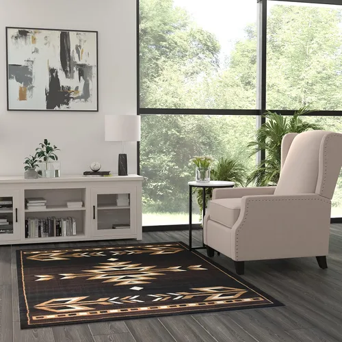Vista 13 de Masada Masada Rugs Southwest - Alfombra nativa americana de 2 x 3 pies, color verde