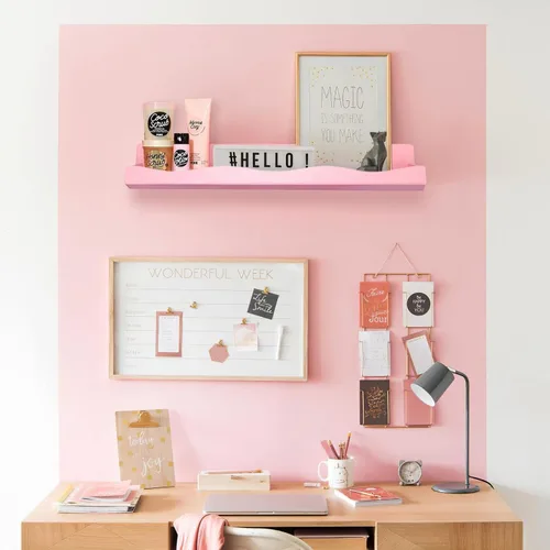 Vista 7 de Paquete de 6 estantes de esmalte de uñas, estantes acrílicos Rosa