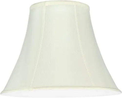 Vista 2 de Aspen Creative 58053A Bell Uno - Pantalla de lámpara en gasa blanca, 7 pulgadas superior x 14 pulgadas inferior x 11 pulgadas de altura inclinada