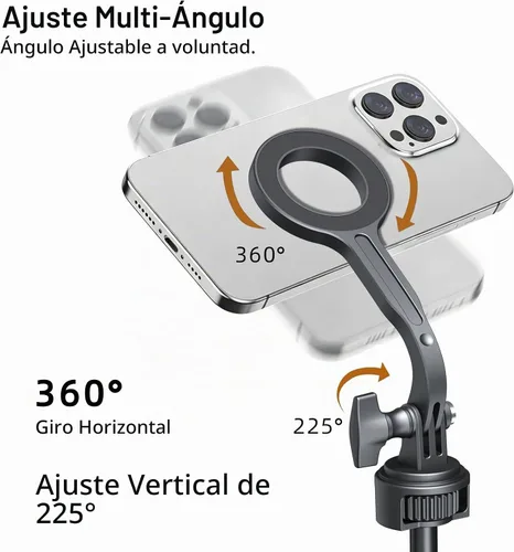 Vista 4 de Trípode magnético de 70 pulgadas para iPhone, trípode de teléfono
