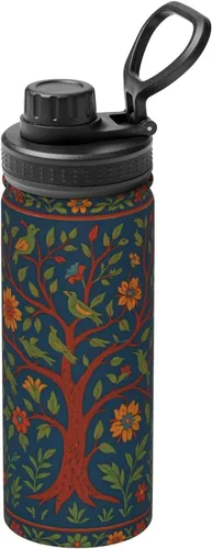 Vista 12 de Tiger and Sunflower Insulated Stainless Steel Kettle Print Funny Water Bottle Insulated Ideal for Sports and Travel