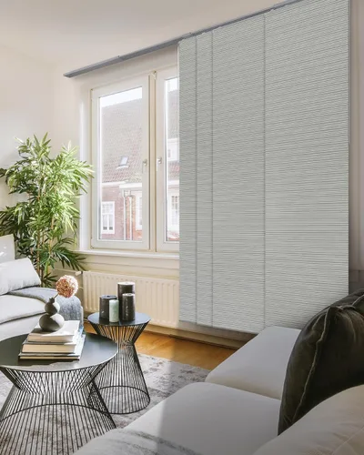 Vista 10 de GoDear Design Persianas verticales deslizantes ajustables con 99.99% de opacidad de 45.8"- 86" de ancho x 96" de alto, persianas de ventana