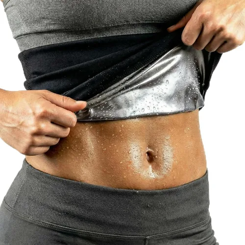 Vista 8 de Geyoga 2 piezas de reductor de cintura para mujer, para sudar, entrenamiento de cintura para culturismo, grasa del vientre inferior
