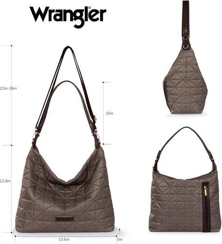 Vista 4 de Wranger Hobo acolchado grande para mujer