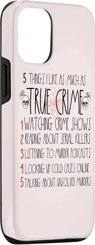 Vista 3 de iPhone 12/12 Pro Serie Killer Regalos I Like True Crime Lover Regalos para las mujeres caso