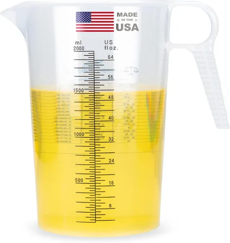 Vista 10 de Jarra de medición de 1 taza de 8 onzas con práctica tabla de conversión – Grado alimenticio – Ideal para cocinar, aficiones en el hogar, acuarios