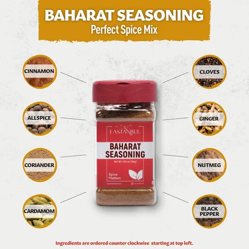 Vista 4 de Eastanbul Mezcla de especias Baharat, 4.94 onzas, especias Baharat, condimento para platos turcos y de Oriente Medio, mezcla de condimentos turcos