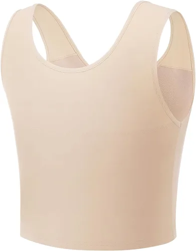 Vista 2 de GCTBL Trans Chest Binder Transgender FTM Cosplay Breathable Half Breast Binder Tank Top