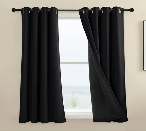 Vista 67 de Rutterllow - Cortinas 100% opacas, paneles de cortina con ojales, aislamiento térmico y bloqueo de luz para habitación y sala de estar
